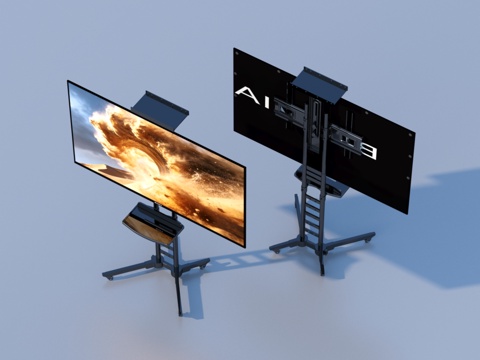  移动电视 移动显示屏 一体机3d模型 