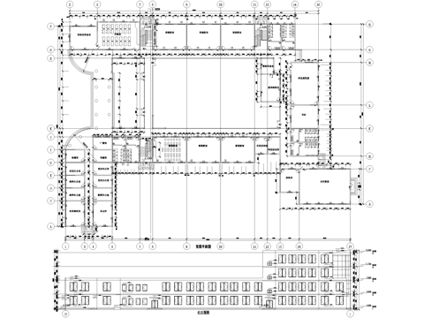 四层教学楼学校建筑cad施工图cad施工图