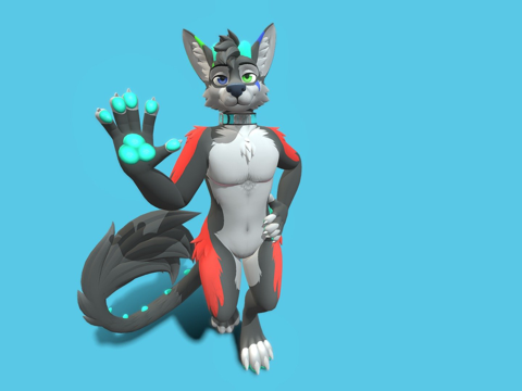  芬通量 V2  虚拟形象3d模型 