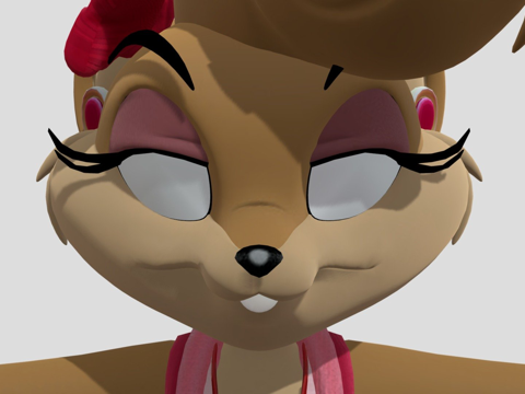  松鼠肖娜V23d模型 