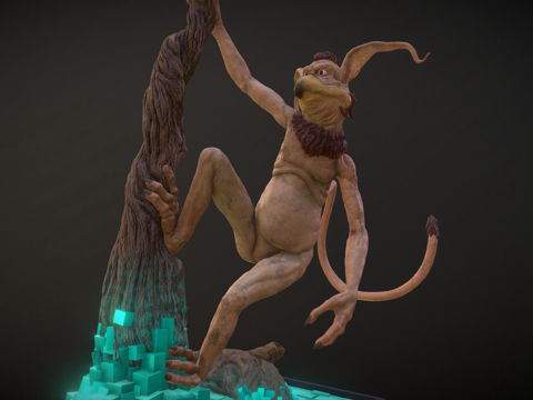  科瓦基猴蜥3d模型 