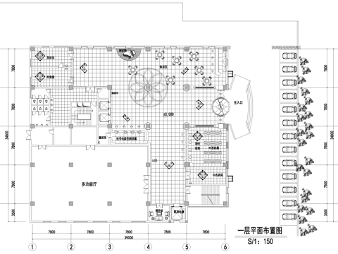 医院门诊楼 九层平面图 地下室cad施工图