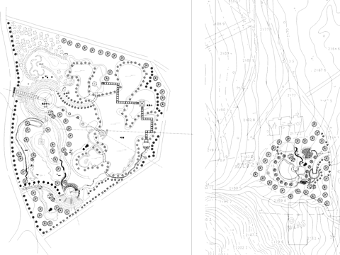 丽景园公园景观CAD平面施工图cad施工图