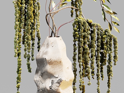  花瓶花卉3d模型 