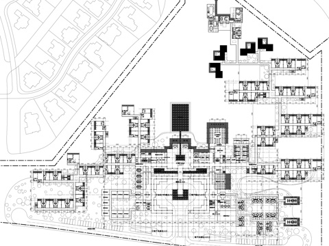 六星湿地度假酒店一层平面CAD施工图cad施工图