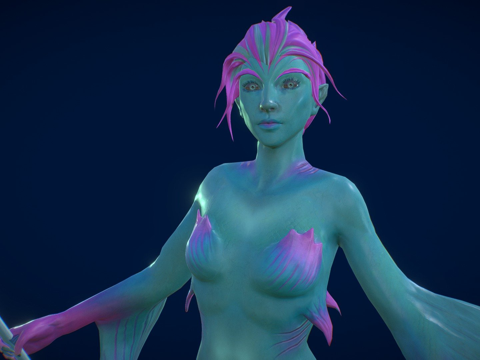  宁罗德海女3d模型 