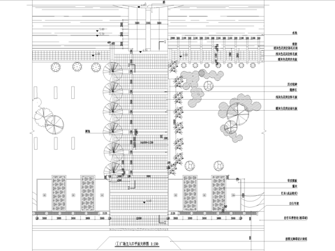 广场主入口cad施工图