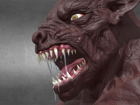  愤怒的狼3d模型 