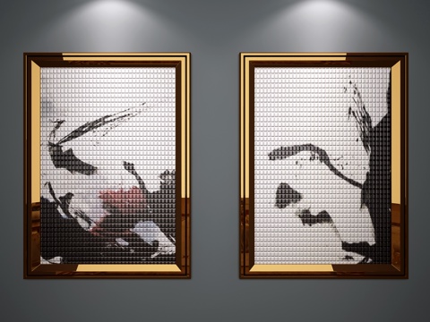  后现代挂画3d模型 