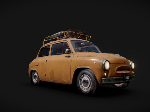  汽车场景3d模型 