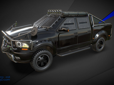  重型皮卡3d模型 