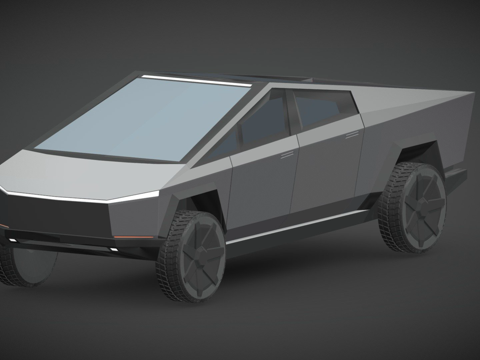  特斯拉赛博卡车3d模型 