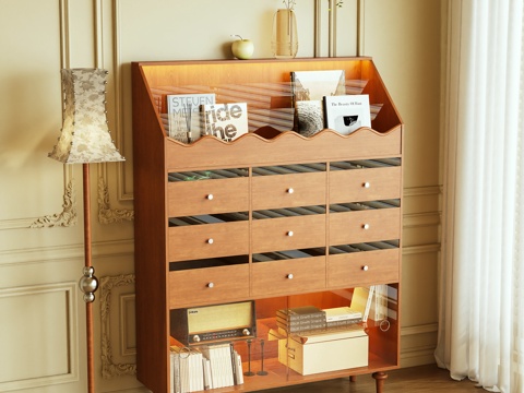  斗柜 餐边柜 玄关柜 杂志柜 置物柜 摆件3d模型 