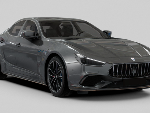  玛莎拉蒂吉卜力混合动力3d模型 