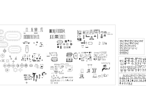 室内工装家具电器水池综合CAD图块图库cad施工图cad施工图