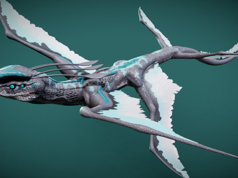  天空毒蛇科幻生物3d模型 