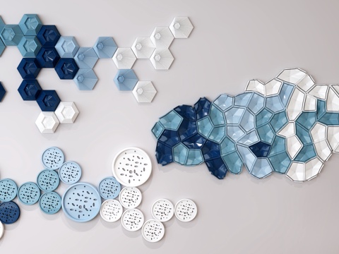  现代墙饰 装饰品3d模型 