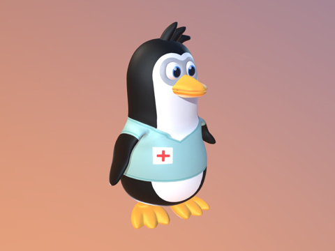  企鹅增强现实3d模型 