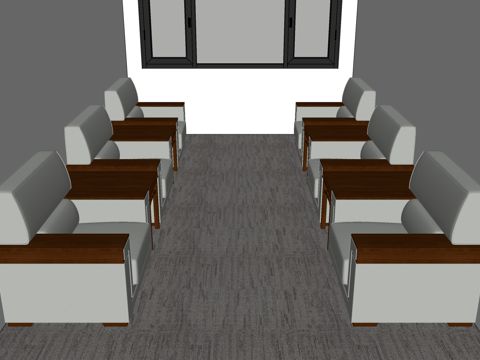  接待沙发su模型 