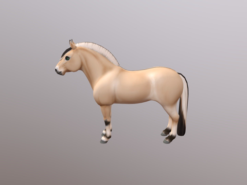  峡湾马3d模型 