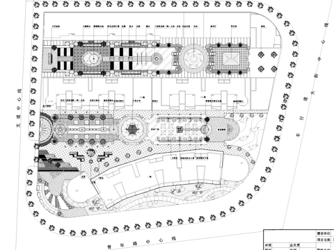 商业步行街景观平面CAD施工图cad施工图