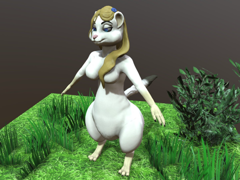  白鼬米斯蒂3d模型 