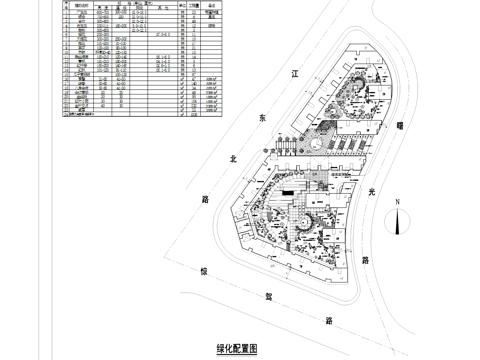 商业景观植物绿化平面CAD施工图cad施工图