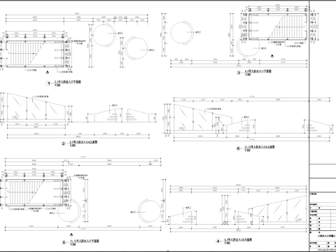 人防出入口建筑CAD施工详图集cad施工图