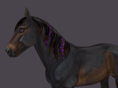  星之稳定海豹棕色克莱兹代尔马3d模型 