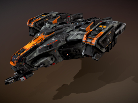  科幻空投船R353d模型 