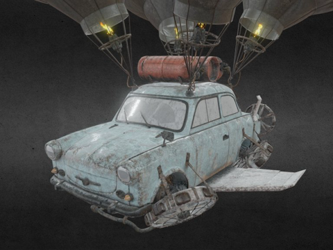  飞行特拉贝特3d模型 