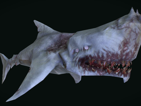  亡灵巨齿鲨3d模型 