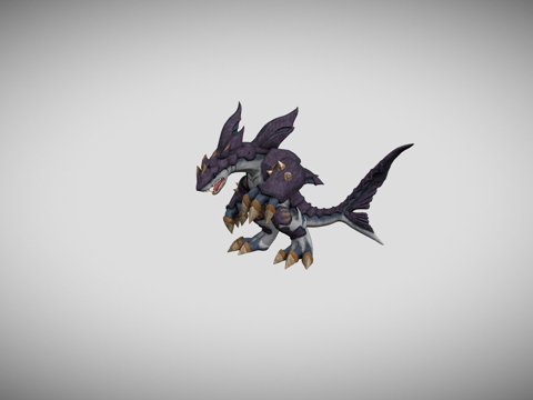  暗黑虎鲨粉丝艺术3d模型 