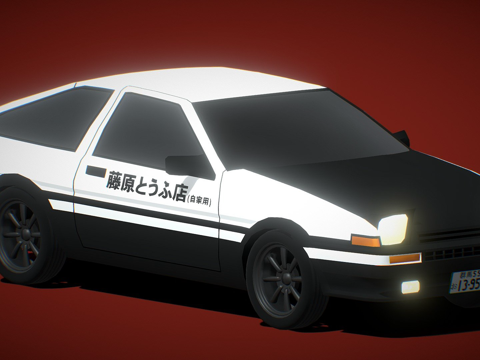  丰田卡罗拉AE86 Trueno3d模型 