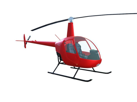 直升机罗宾逊R223d模型 