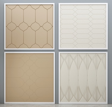  软包 欧式软包 现代软包 床头软包 软包背景 皮革软包3d模型 