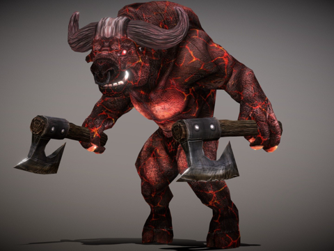  三维实时牛头怪023d模型 