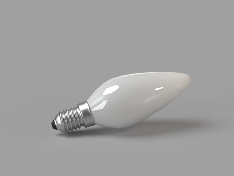  螺纹口白炽灯泡3d模型 