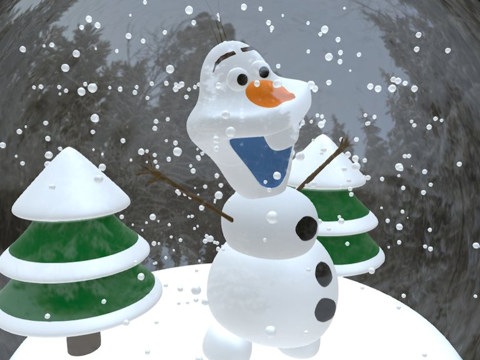  奥拉夫雪球3d模型 