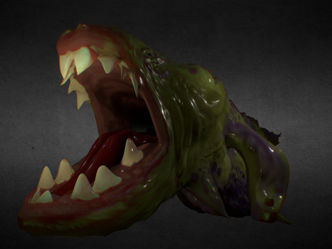  橄榄食怪3d模型 