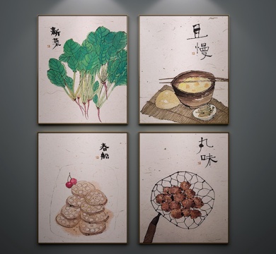  其他混搭挂画3d模型 