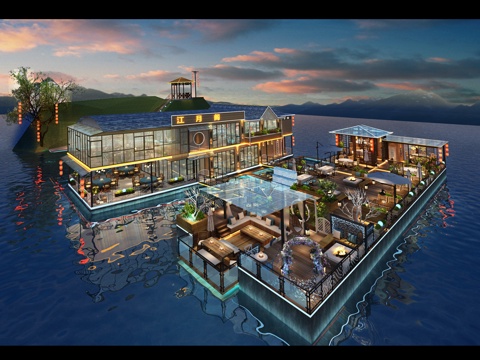  中式餐厅 新中式餐厅3d模型 