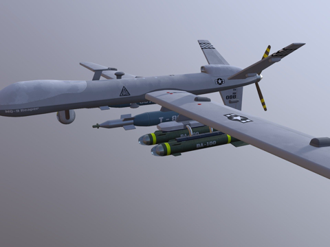  MQ9收割者3d模型 