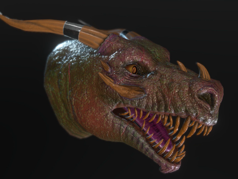  龙头研究3d模型 