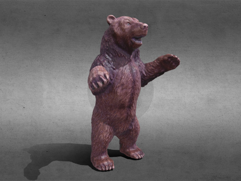  玩具灰熊3d模型 