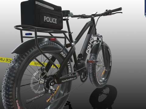  侦察警用拦截者电动自行车3d模型 