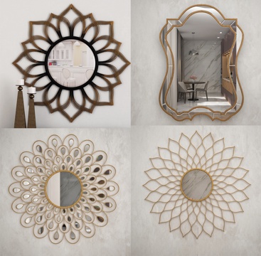  现代镜子组合3D模型3d模型 