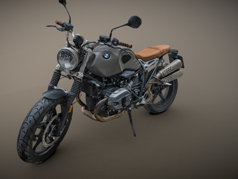  摩托车原始摄影测量扫描3d模型 