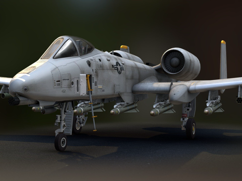  A10雷电II3d模型 