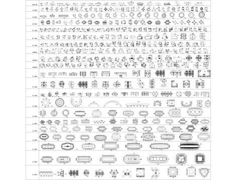办公空间桌椅室内CAD图库cad施工图